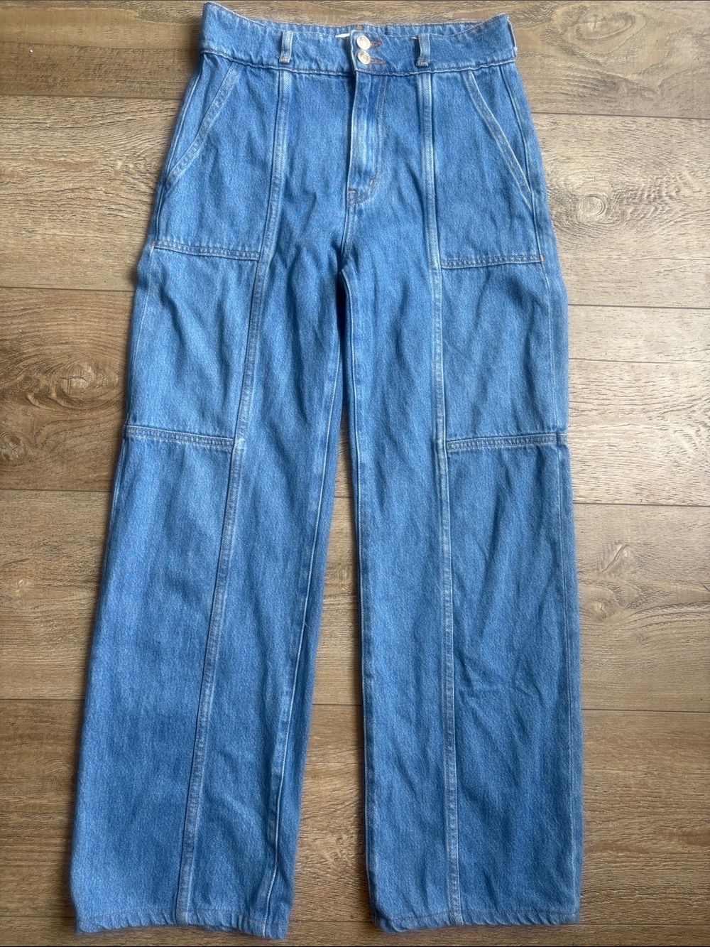 10 Crosby Derek Lam High Waisted Straight Leg Utility Style Jeans